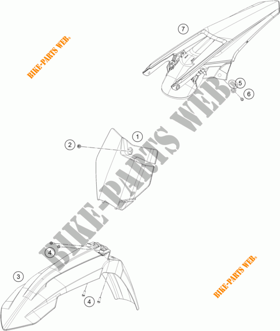 PLÁSTICOS para KTM 125 SX 2016