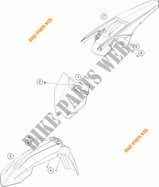 PLÁSTICOS para KTM 125 SX 2016