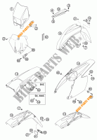 PLÁSTICOS para KTM 125 SX 2003