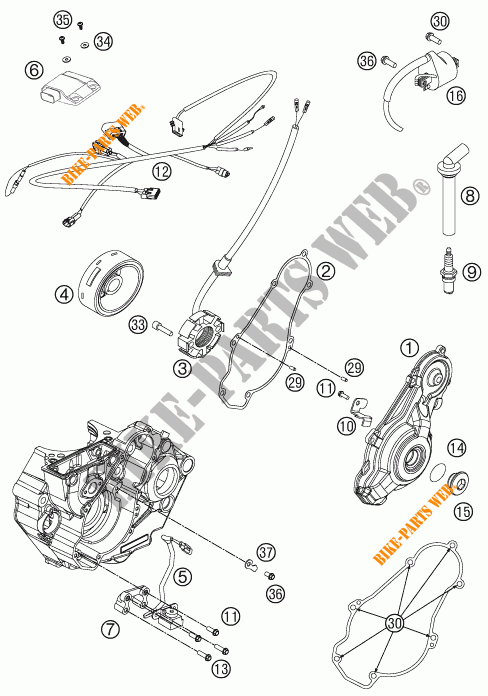 IGNIÇÃO para KTM 450 SX-F 2012