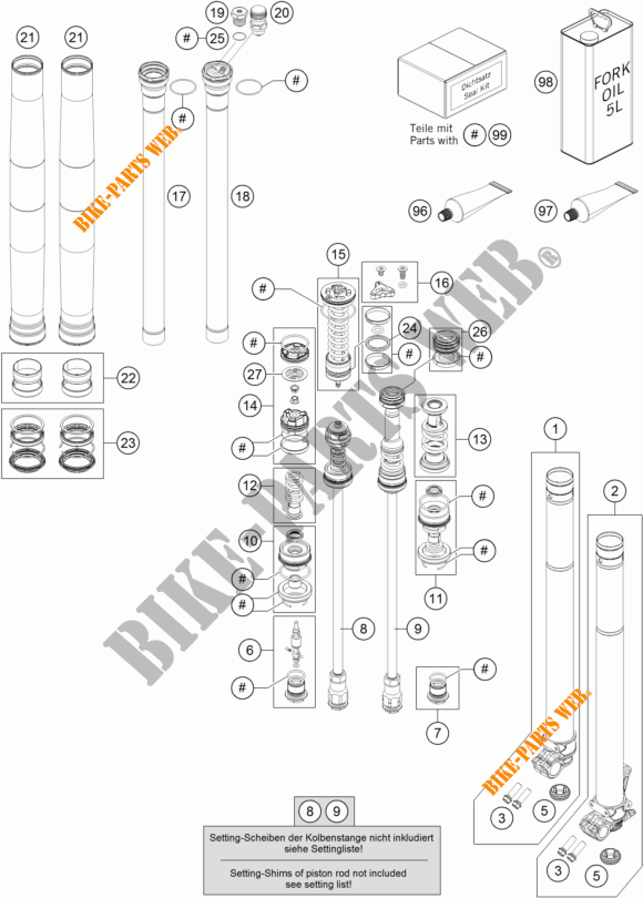 FORQUETA (PEÇAS) para KTM 350 SX-F 2018