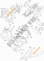 PLÁSTICOS para KTM 1290 SUPER DUKE R ORANGE ABS 2016