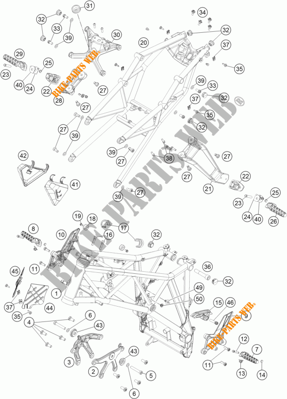 QUADRO para KTM 1290 SUPER DUKE R BLACK ABS 2016