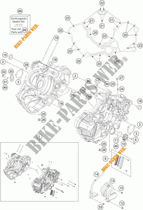 CARTERS para KTM 1290 SUPER DUKE R ORANGE ABS 2016