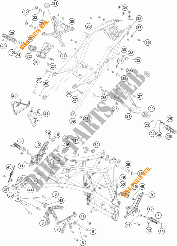 QUADRO para KTM 1290 SUPER DUKE R BLACK ABS 2016