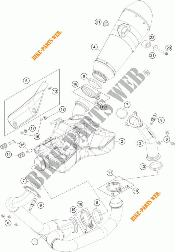 ESCAPE para KTM 1290 SUPER DUKE R ORANGE ABS 2016
