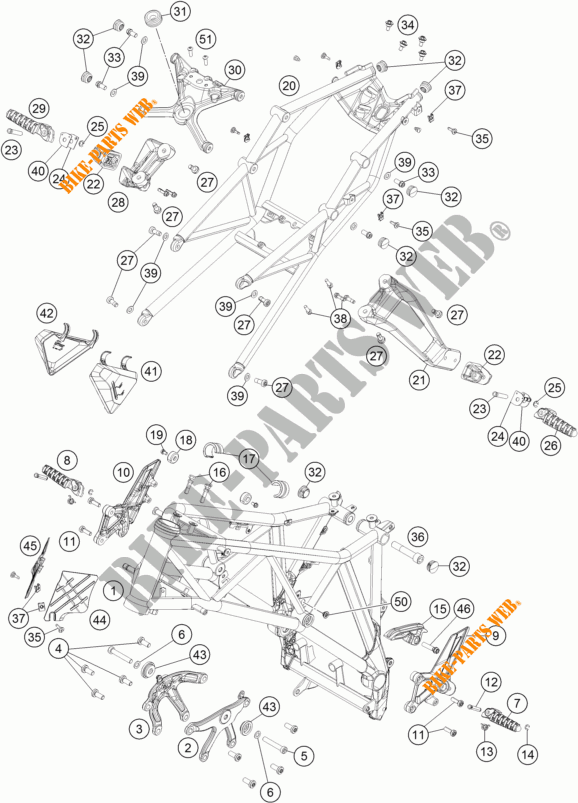 QUADRO para KTM 1290 SUPER DUKE R ORANGE ABS 2016