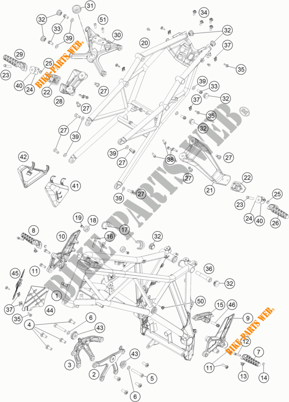 QUADRO para KTM 1290 SUPER DUKE R ORANGE ABS 2015
