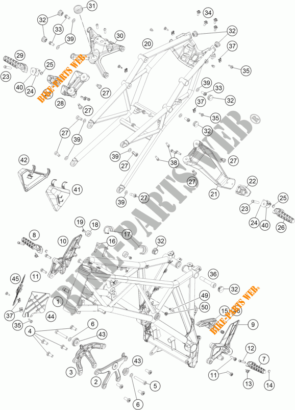 QUADRO para KTM 1290 SUPER DUKE R BLACK ABS 2015