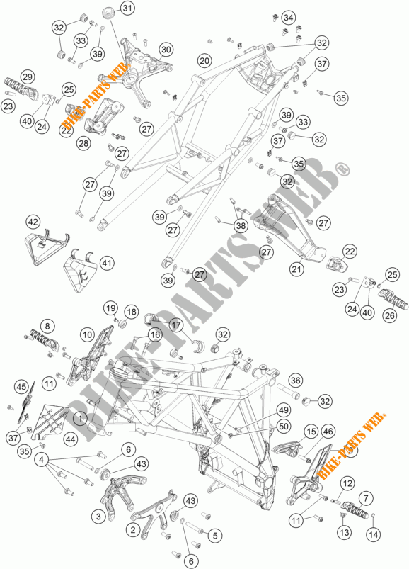 QUADRO para KTM 1290 SUPER DUKE R BLACK ABS 2014