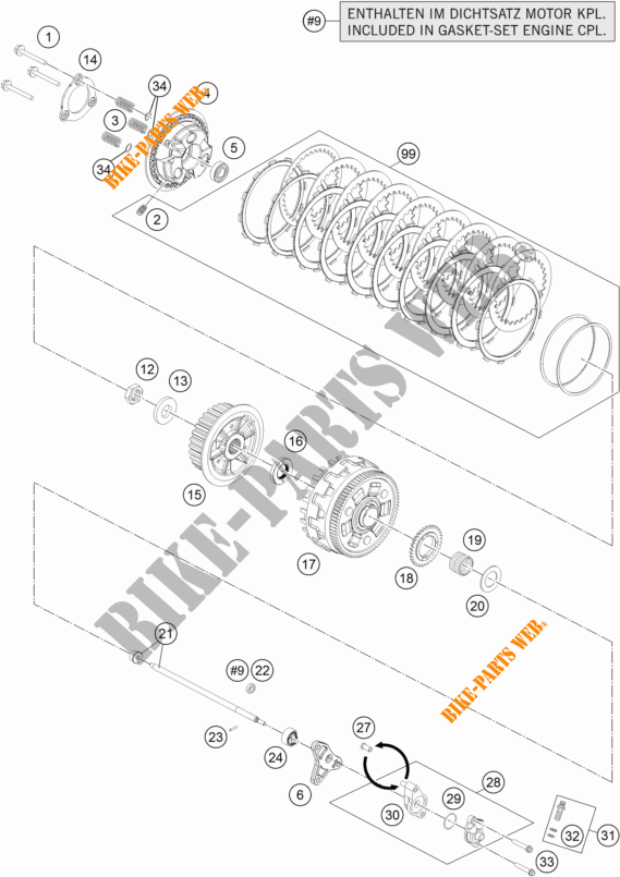 EMBRAIAGEM para KTM 1290 SUPER DUKE R ORANGE ABS 2014
