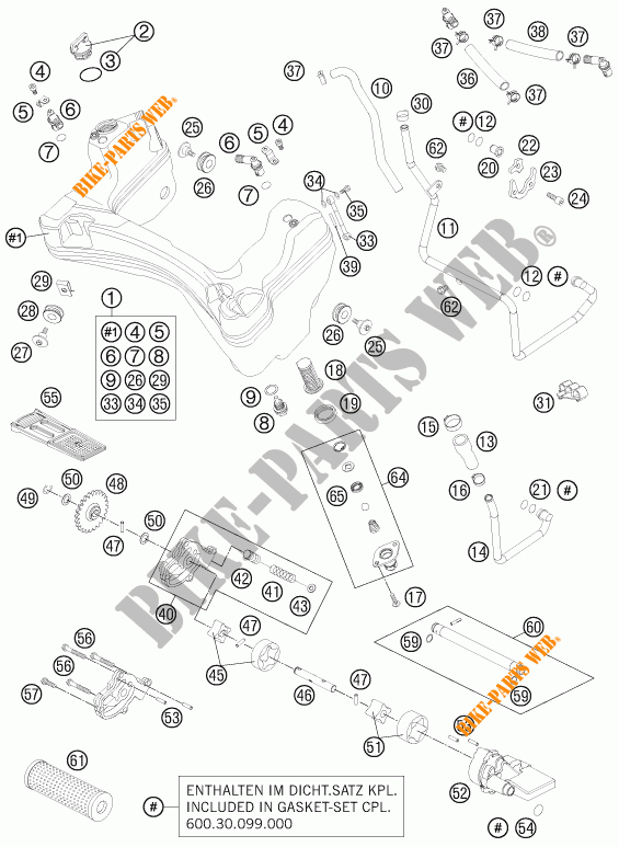 BOMBA DE ÓLEO para KTM 990 SUPER DUKE R 2013