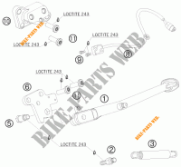 DESCANSO LATERAL / CENTRAL para KTM 990 SUPER DUKE R 2009