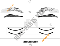 ADESIVOS para KTM 390 DUKE ORANGE - B.D. 2020