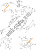 PLÁSTICOS para KTM 390 DUKE WHITE - CKD 2019