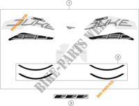 ADESIVOS para KTM 390 DUKE ORANGE - B.D. 2019