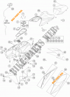 DEPÓSITO / BANCO para KTM 1290 SUPER DUKE GT ORANGE 2018