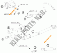 DESCANSO LATERAL / CENTRAL para KTM 990 SUPER DUKE ORANGE 2009