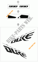 ADESIVOS para KTM 990 SUPER DUKE BLACK 2009