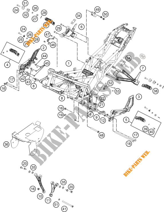 QUADRO para KTM RC 390 WHITE - B.D. 2020