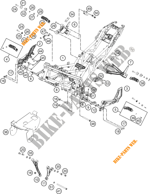 QUADRO para KTM RC 390 WHITE - B.D. 2020