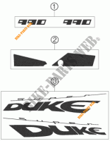 ADESIVOS para KTM 990 SUPER DUKE BLACK 2006