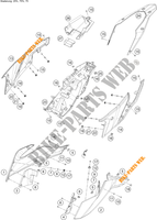 TAMPAS LATERAIS para KTM 390 ADVENTURE ORANGE - CKD 2021