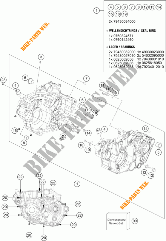 CARTERS para KTM 500 EXC-F 2023