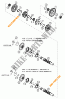 CAIXA DE VELOCIDADES   EIXO SECUNDARIO para KTM 640 DUKE II ORANGE 2002