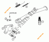 DESCANSO LATERAL / CENTRAL para KTM 640 DUKE II LIME 2001