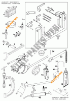 FERRAMENTAS ESPECÍFICAS (MOTOR) para KTM 640 DUKE II ROT 2001