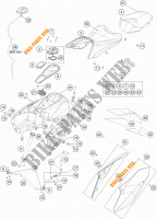 DEPÓSITO / BANCO para KTM 1290 SUPER DUKE GT GREY ABS 2016
