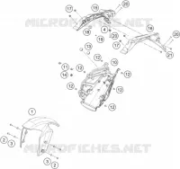 PLÁSTICOS  125 ktm-motociclos 2024 Duke 12