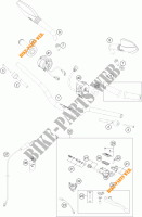 GUIADOR / CONTROLES para KTM 690 DUKE WHITE ABS 2014