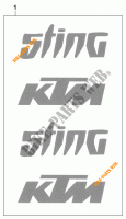 ADESIVOS para KTM 125 STING 1998