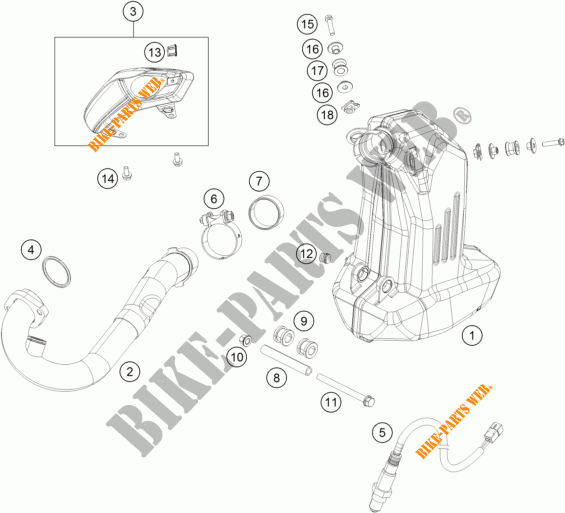ESCAPE para KTM 390 DUKE WHITE ABS 2017