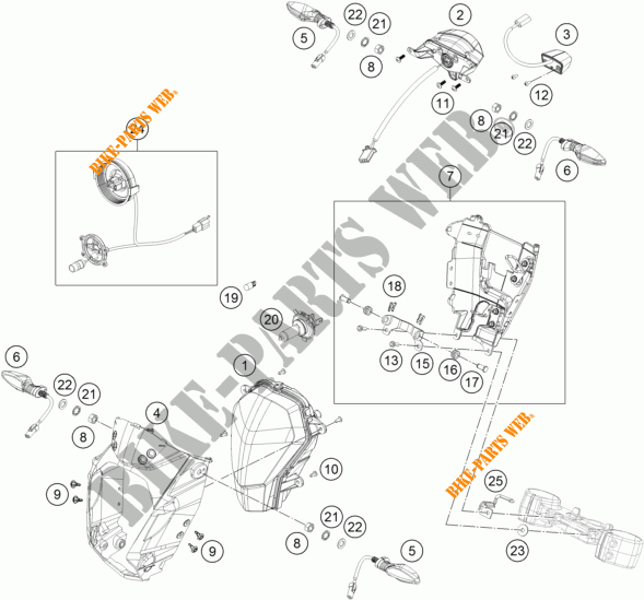 FAROL / FAROLIM para KTM 390 DUKE WHITE ABS 2017