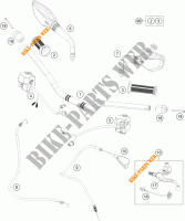 GUIADOR / CONTROLES para KTM 390 DUKE WHITE ABS 2016