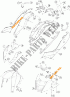 PLÁSTICOS para KTM 390 DUKE BLACK ABS 2016