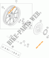 RODA DIANTEIRA para KTM 390 DUKE BLACK ABS 2016