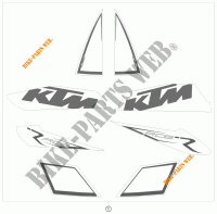 ADESIVOS para KTM 1190 RC8 R TRACK 2010