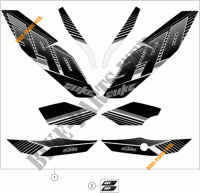 ADESIVOS para KTM 390 DUKE BLACK ABS 2015