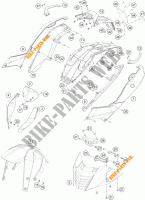 PLÁSTICOS para KTM 390 DUKE WHITE ABS 2015