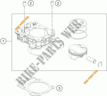 CILINDRO para KTM 390 DUKE WHITE ABS 2015