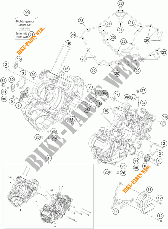 CARTERS para KTM 1190 RC8 R WHITE 2015