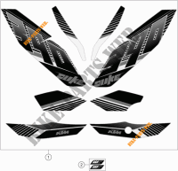ADESIVOS para KTM 390 DUKE BLACK ABS 2014