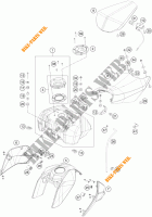 DEPÓSITO / BANCO para KTM 390 DUKE BLACK ABS 2014
