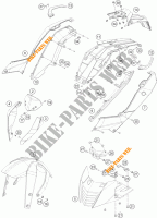 PLÁSTICOS para KTM 390 DUKE BLACK ABS 2014
