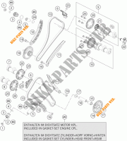 DISTRIBUIÇÃO para KTM 1190 RC8 R WHITE 2014