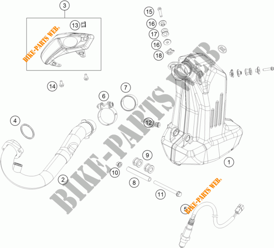 ESCAPE para KTM 250 DUKE BLACK ABS 2016